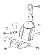 68164441AA - Interior Trim: Front Seat Back Foam, Left for Fiat: 500 Image