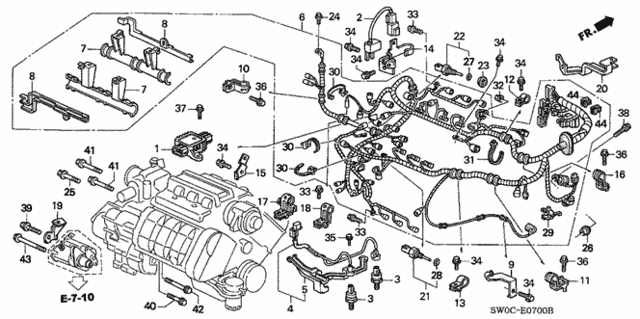 Engine Wire Harness - Clamp for 2004 Acura NSX #0