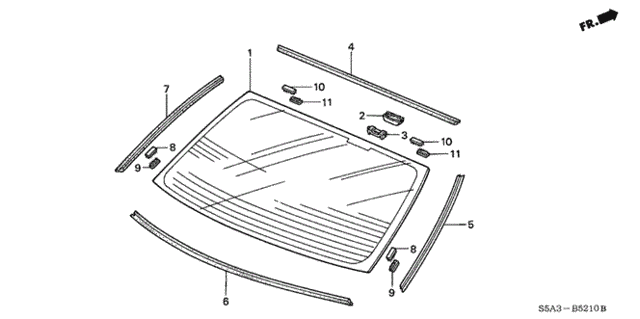 Rear Windshield for 2002 Honda Civic #0