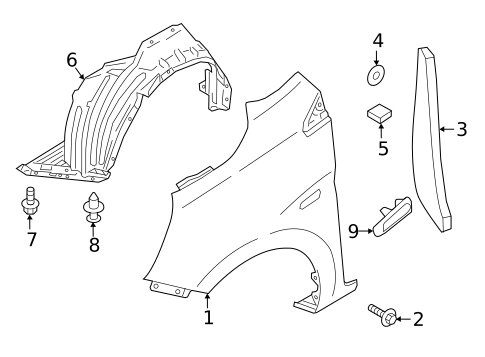 Fender & Components for 2014 Mitsubishi Mirage #0