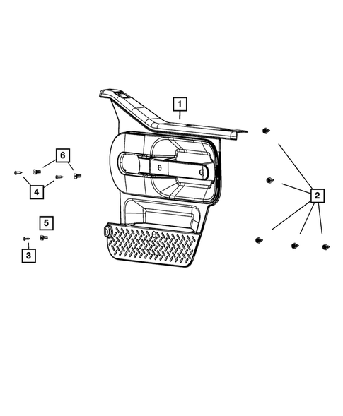 Door Trim Panels-Front and Rear for 2014 Jeep Wrangler #1