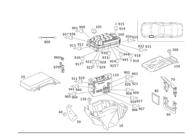 2215460182 - Electrical Equipment and Instruments: Holder for Mercedes-Benz Image image