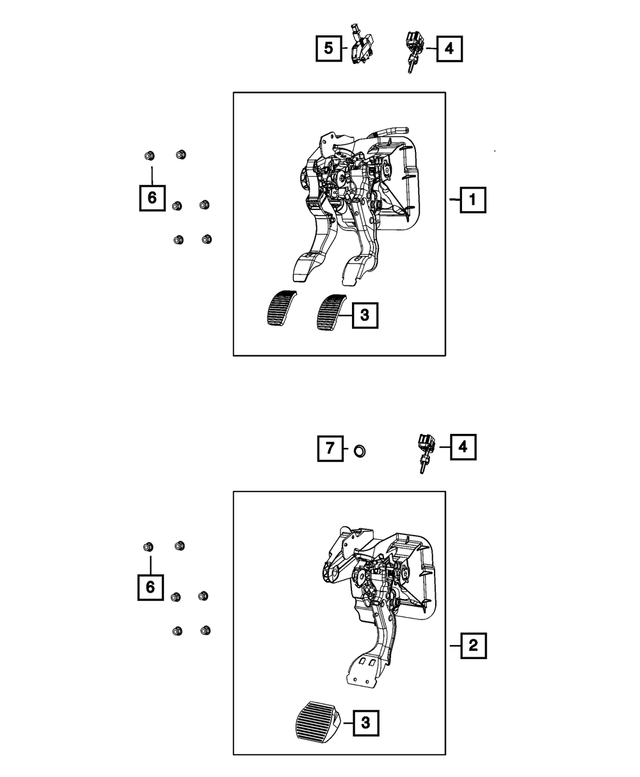 68324962AB - : Brake And Clutch Pedal for Mopar Image