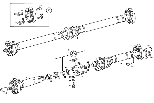 1264101401 - : Propeller Shaft for Mercedes-Benz Image