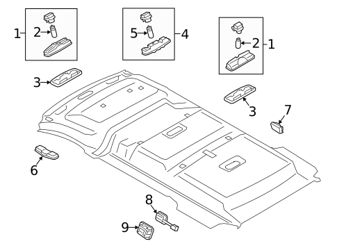 Overhead Lamps for 2014 Ford Transit Connect #0