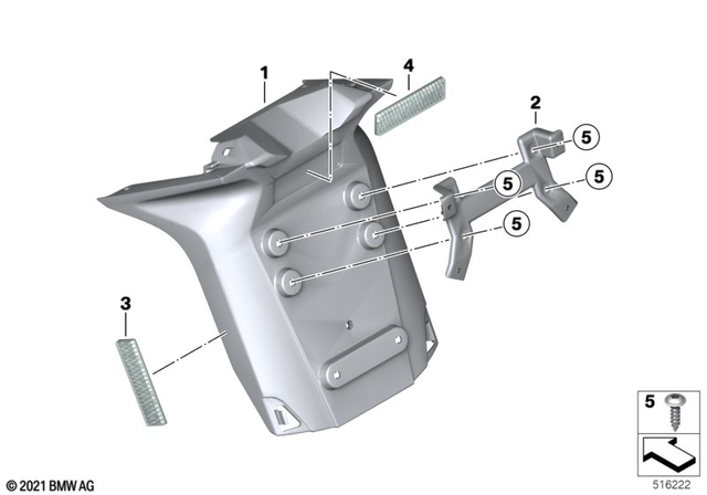 46627709493 - Lights: License Plate Holder -  for BMW-Motorrad Image