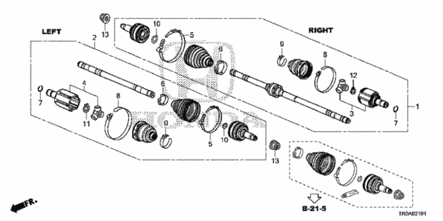 Driveshaft (AT) for 2013 Honda Civic #0