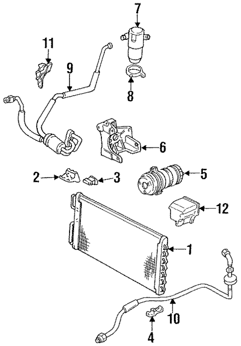 Condenser, Compressor & Lines for 1993 Buick LeSabre #0