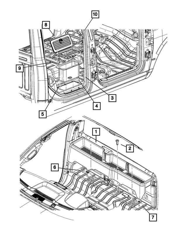 1MP70XXXAA - Interior Trim: Storage Bin for Mopar Image image