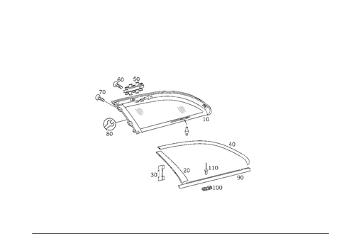 Rear-Side Window for 2005 Mercedes-Benz C240 #0