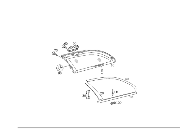 2036703812 - Windows: Side Window for Mercedes-Benz Image image