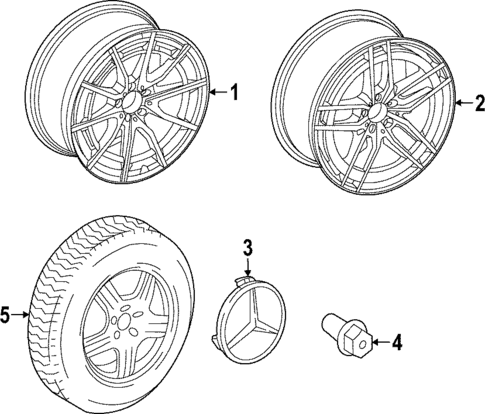 Wheels for 2025 Mercedes-Benz SL 55 AMG&reg; #1
