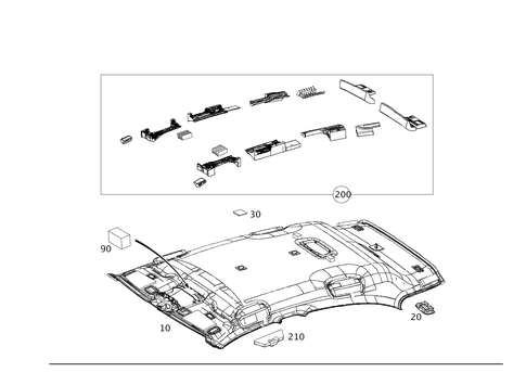Headliner for 2016 Mercedes-Benz GLA250 #0