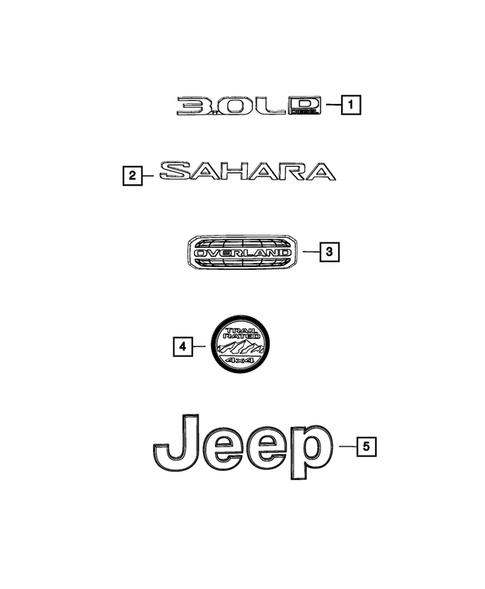Nameplates for 2018 Jeep Wrangler #0