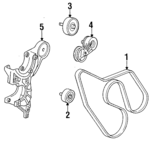 12552358 - Cooling System: Belt Tensioner for Chevrolet: C1500, C2500, C3500, C3500HD, G30, K1500 Pickup, K2500 Pickup, K3500 Pickup, P30, Suburban C2500, Suburban K2500, Suburban R20, Suburban R2500, Suburban V20, Suburban V2500 | GMC: C1500 Pickup, C2500 Pickup, C3500 Pickup, C3500HD, G3500, K1500 Pickup, K2500 Pickup, K3500 Pickup, P3500, Suburban C2500, Suburban K2500, Suburban R2500 Image
