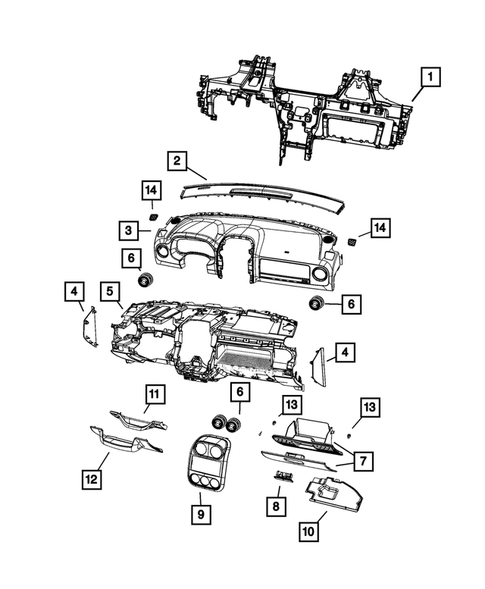 Instrument Panel for 2014 Jeep Compass #0