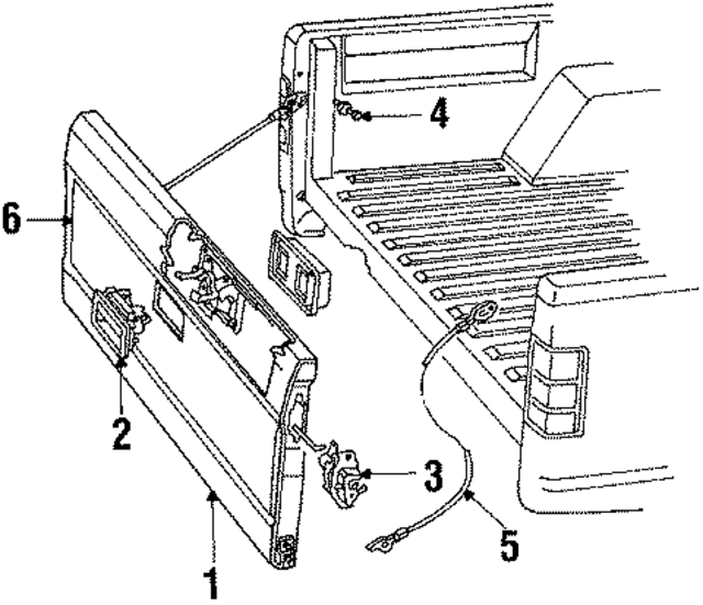 55256083 - Body: Tail Gate for Mopar Image