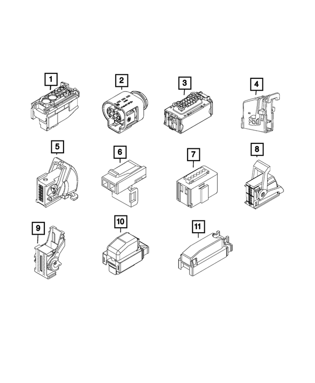 68236018AA - Electrical: Electrical Connector for Mopar Image