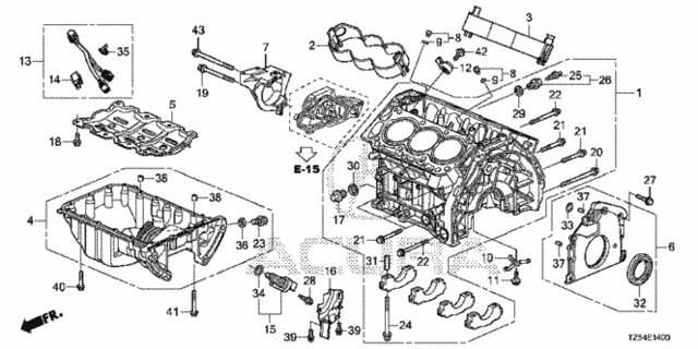 Cylinder Block - Oil Pan for 2014 Acura MDX #0