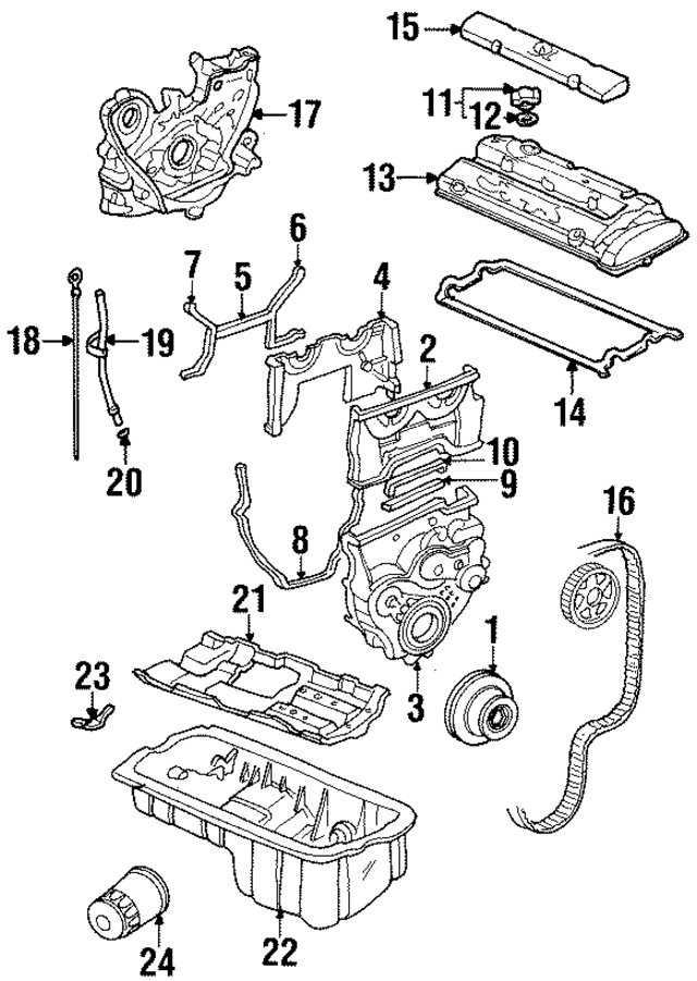 11251P5K000 - : Engine Oil Pan Gasket for Honda Image