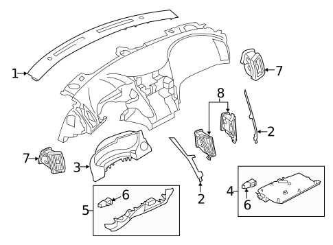 Instrument Panel Components for 2019 INFINITI Q50 #1