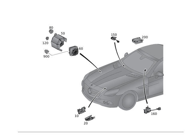 212821015164 - Electrical System: Impact Sensor, Ped. Prot for Mercedes-Benz Image image