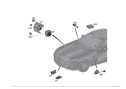 Antitheft Alarm System for 2010 Mercedes-Benz SLK350 #0