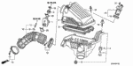 17227RTA000 - Electrical/Exhaust/Heater/Fuel: CLIP, AIR FLOW TUBE for Honda Image