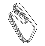 11287636379 - Cooling System: Serpentine Belt for BMW: 323Ci, 323i, 323is, 325Ci, 325i, 325xi, 328Ci, 328i, 330Ci, 330i, 330xi, 525i, 528i, 530i, M3, X3, X5, Z3 Image