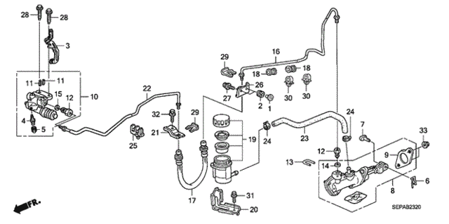 Clutch Master Cylinder for 2008 Acura TL #0