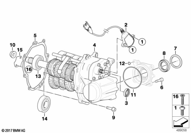 16137704563 - Manual Transmission: Oval Head Screw - M5X14-10.9-zns3 for BMW-Motorrad Image