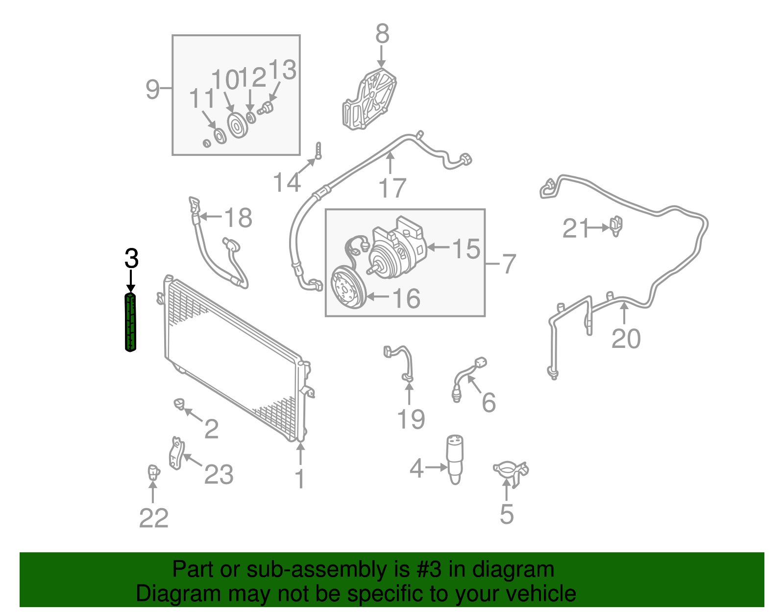 Condenser Seal - Nissan (92184-0P000)