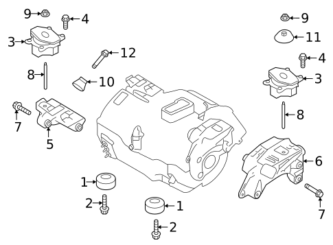 Engine Mounting for 2020 Jaguar I-Pace #0