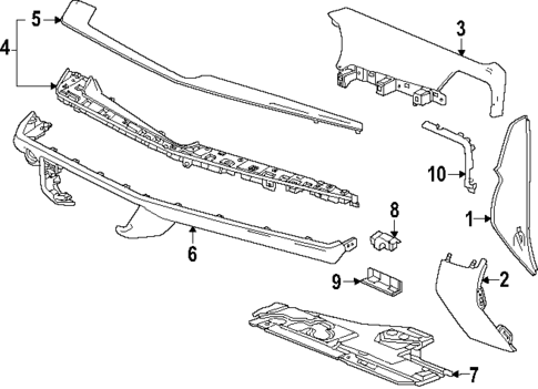 Instrument Panel Components for 2025 Chevrolet Suburban #1