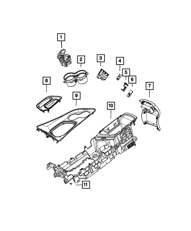 6TQ281X8AA - Interior Trim: Gear Shift Indicator Bezel for Mopar Image image