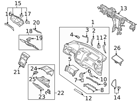 Instrument Panel for 2007 Kia Sportage #0