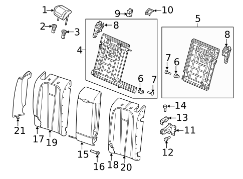 Rear Seat Components for 2019 Audi RS5 Sportback #0