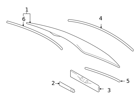 Glass & Hardware - Back for 2006 Lexus GX470 #0
