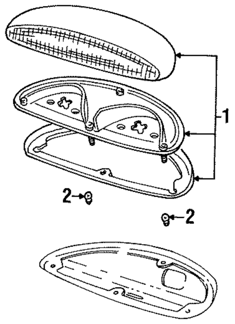 High Mounted Stop Lamp for 1999 Ford Taurus #0