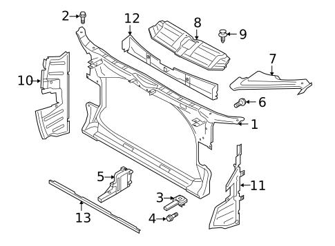 Radiator Support for 2015 Audi A7 Quattro #0