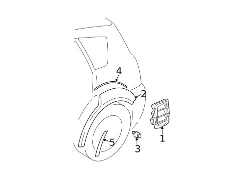 Exterior Trim - Quarter Panel for 2004 Pontiac Vibe #0