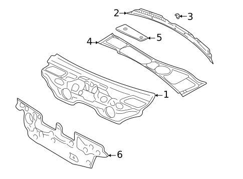 Cowl for 2004 Audi A4 Quattro #0