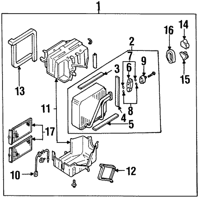 272707J160 - HVAC: Evaporator Assembly for INFINITI: G20 Image