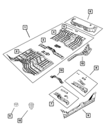 55372509AE - Body Sheet Metal Except Doors: Floor Pan for Dodge: Ram 1500 | Ram: 1500 Image