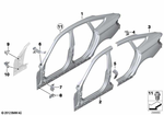 41007334012 - Bodywork: Side Frame, Exterior, Right for BMW Image