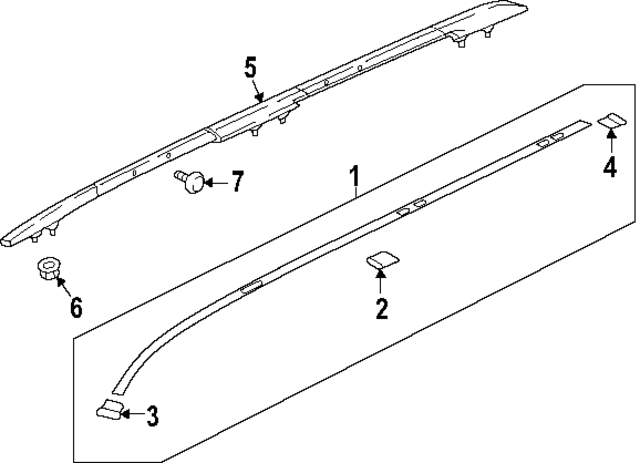 84882079 - : Roof Rack for Chevrolet: Traverse | GMC: Acadia Image