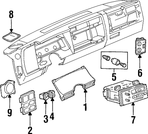 Cluster & Switches for 1997 Isuzu Hombre #0