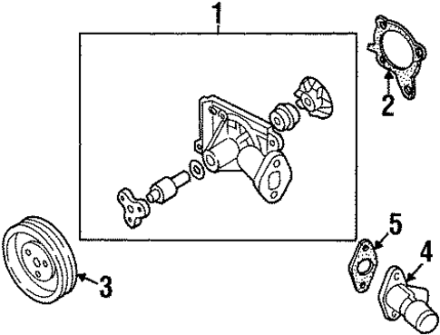 Water Pump for 2001 Kia Sephia #0