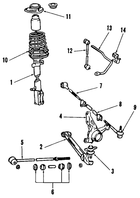 Rear Suspension for 1986 Toyota MR2 #1