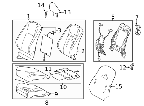 Driver Seat Components for 2025 Lexus IS500 #1